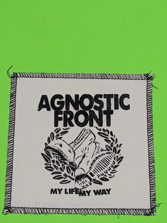 Agnostic Front - My Life My Way patch (white)