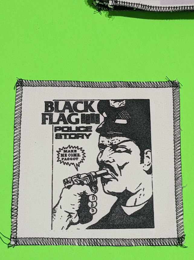 Black Flag - Police Story patch (white)