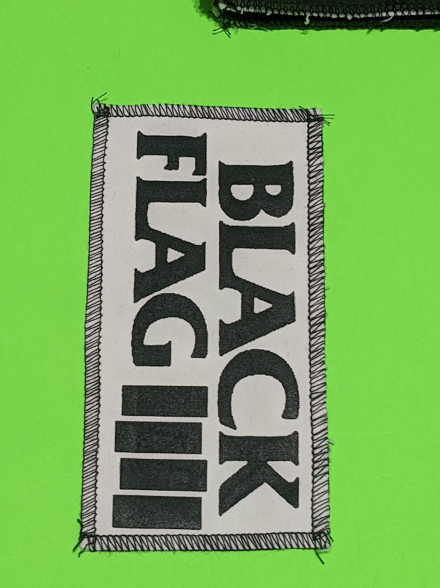 Black Flag - logo patch (white)
